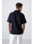 Tommy Life Lacivert Pamuklu Kalın Yumuşak Dokulu Oversize Fit Basic Polo Yaka Erkek T-Shirt - 88327 5