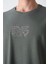 Tommy Life Haki Pamuklu Kalın Yüzeyi Dokulu Oversize Fit Baskılı Erkek T-Shirt - 88336 3
