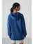 Parlament Balon Kol Yazı Nakışlı Kadın Oversize Tunik Sweatshirt - 97163 6