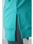 Deniz Yeşili Balon Kol Yazı Nakışlı Kadın Oversize Tunik Sweatshirt - 97163 4