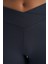 Tommy Life Antrasit Renk Bloklu Fileli Yüksek Bel Slim Fit Dalgıç Kumaş Kadın Tayt - 94632 5
