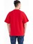 Tommy Life Tommy Life  Kırmızı Yazı Nakışlı O Yaka Oversize Erkek T-Shirt - 88223 5