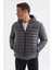 Tommy Life Antrasit Fermuarlı Standart Kalıp Soğuğa Dayanıklı Erkek Şişme Mont - 88167 1
