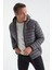 Tommy Life Antrasit Fermuarlı Standart Kalıp Soğuğa Dayanıklı Erkek Şişme Mont - 88167 3