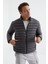 Tommy Life Antrasit Fermuarlı Standart Kalıp Soğuğa Dayanıklı Erkek Şişme Mont - 88166 5