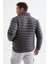 Tommy Life Antrasit Fermuarlı Standart Kalıp Soğuğa Dayanıklı Erkek Şişme Mont - 88166 8