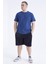 Tommy Life Indigo Basic Kısa Kol O Yaka Erkek Büyük Beden T-Shirt - 88072 2