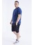 Tommy Life Indigo Basic Kısa Kol O Yaka Erkek Büyük Beden T-Shirt - 88072 4