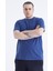 Tommy Life Indigo Basic Kısa Kol O Yaka Erkek Büyük Beden T-Shirt - 88072 7