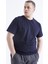 Tommy Life Lacivert Basic Kısa Kol O Yaka Erkek Büyük Beden T-Shirt - 88072 3