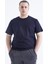 Tommy Life Lacivert Basic Kısa Kol O Yaka Erkek Büyük Beden T-Shirt - 88072 7