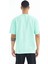 Su Yeşili Kol Arma Detaylı Basic Oversize Erkek T-Shirt - 88193 6