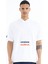 Tommy Life Beyaz Kanguru Cepli Yazı Nakışlı Kapüşonlu Erkek T-Shirt - 88195 1