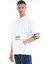 Tommy Life Beyaz Kanguru Cepli Yazı Nakışlı Kapüşonlu Erkek T-Shirt - 88195 6