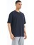 Tommy Life Lacivert Kol Arma Detaylı Basic Oversize Erkek T-Shirt - 88193 4