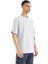 Tommy Life Gri Melanj Kol Arma Detaylı Basic Oversize Erkek T-Shirt - 88193 4