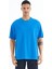 Tommy Life Saks Kol Arma Detaylı Basic Oversize Erkek T-Shirt - 88193 1