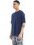 Tommy Life İndigo Kol Arma Detaylı Basic Oversize Erkek T-Shirt - 88193 6