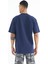 Tommy Life İndigo Kol Arma Detaylı Basic Oversize Erkek T-Shirt - 88193 7