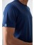 Tommy Life İndigo Erkek Basic Kısa Kol Standart Kalıp O Yaka T-Shirt - 87911 2