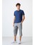 Tommy Life İndigo Erkek Basic Kısa Kol Standart Kalıp O Yaka T-Shirt - 87911 3