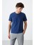 Tommy Life İndigo Erkek Basic Kısa Kol Standart Kalıp O Yaka T-Shirt - 87911 4