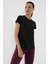 Tommy Life Siyah Kadın Basic Kısa Kol Standart Kalıp O Yaka T-Shirt - 97144 5