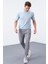 Tommy Life Gri Melanj Erkek Fermuar Cepli Standart Kalıp Jogger Eşofman ALT-84651 1