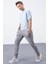 Tommy Life Gri Melanj Erkek Fermuar Cepli Standart Kalıp Jogger Eşofman ALT-84651 7