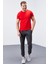 Tommy Life Antrasit Melanj Erkek Cepli Standart Kalıp Jogger Eşofman Alt-84652 5