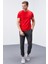 Tommy Life Antrasit Melanj Erkek Cepli Standart Kalıp Jogger Eşofman Alt-84652 7