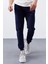 Tommy Life Tommy Life  İndigo Erkek Fermuar Cepli Dar Kesim Jogger Eşofman Alt-84343 4