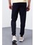 Tommy Life Lacivert Erkek Fermuar Cepli Standart Kalıp Jogger Eşofman ALT-84651 7