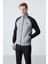 Tommy Life Gri Melanj-Siyah Erkek Dik Yaka Çift Renk Slim Fit Klasik Paça Eşofman Takımı-85113 4