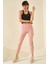 Tommy Life Pudra Kadın Yüksek Bel Toparlayıcılı Şerit Detaylı Slim Fit Dar Paça Tayt-94542_1 4