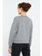 Tommy Life Gri Melanj Kadın Basic Rahat Form O Yaka Kadın Sweatshirt-97114 7