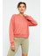 Tommy Life Tommy Life  Pudra Kadın Basic Rahat Form O Yaka Kadın Sweatshirt-97114 8