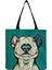 1 Çok Fonksiyonlu Taşınabilir Alışveriş Çantası Moda Kadın Plaj Çantası Komik Bulldog Baskı Tote Çanta (Yurt Dışından) 1