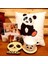 Sevimli Panda 3D Figürlü Kupa ve Puf Yastık Arkadaşa Hediye 1