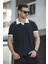 Ht 945061 Slim Fit Likralı Kısa Patlı Apaç Yaka Erkek Tshirt 3