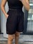 Siyah Beli Lastikli Pamuk Ince Şort 5