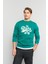 Çetinkaya Mentality 3476 Bisiklet Yaka 3 Iplik Şardonlu Zümrüt Sweatshirt 1