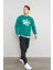 Çetinkaya Mentality 3476 Bisiklet Yaka 3 Iplik Şardonlu Zümrüt Sweatshirt 2