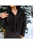 Fermuarlı Dik Yaka Oversize Peluş Ceket Hırka 3