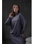 Antrasit Örme Modal Oversize Kadın Sweatshirt 28037 1