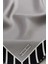 Koyu Gri Çizgi Desen Twill Ipek Eşarp 3