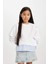 Kız Çocuk Relax Fit Bisiklet Yaka Etek Ucu Detaylı Sweatshirt D0703A824AU 1