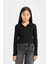 Kız Çocuk Cropped Fit Polo Yaka Basic Düz Fitilli Kaşkorse Uzun Kollu Tişört D3367A824AU 1