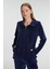 Kadın Pamuklu Fermuarlı Sweatshirt Pantolon Pijama Takımı 11336 4