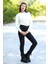 Kadın Bej Fitilli Crop Triko Kazak Kısa Model Akrilik Kumaş Ribanalı - 3122 4